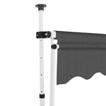 Manuell Uttrekkbar Markise 400 Cm Antrasitt