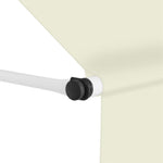 Manuell Uttrekkbar Markise 350 Cm Kremhvit