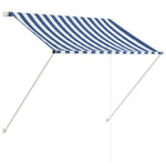 Uttrekkbar Markise 150X150 Cm Blå Og Hvit