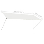 Uttrekkbar Markise 300X150 Cm Kremhvit