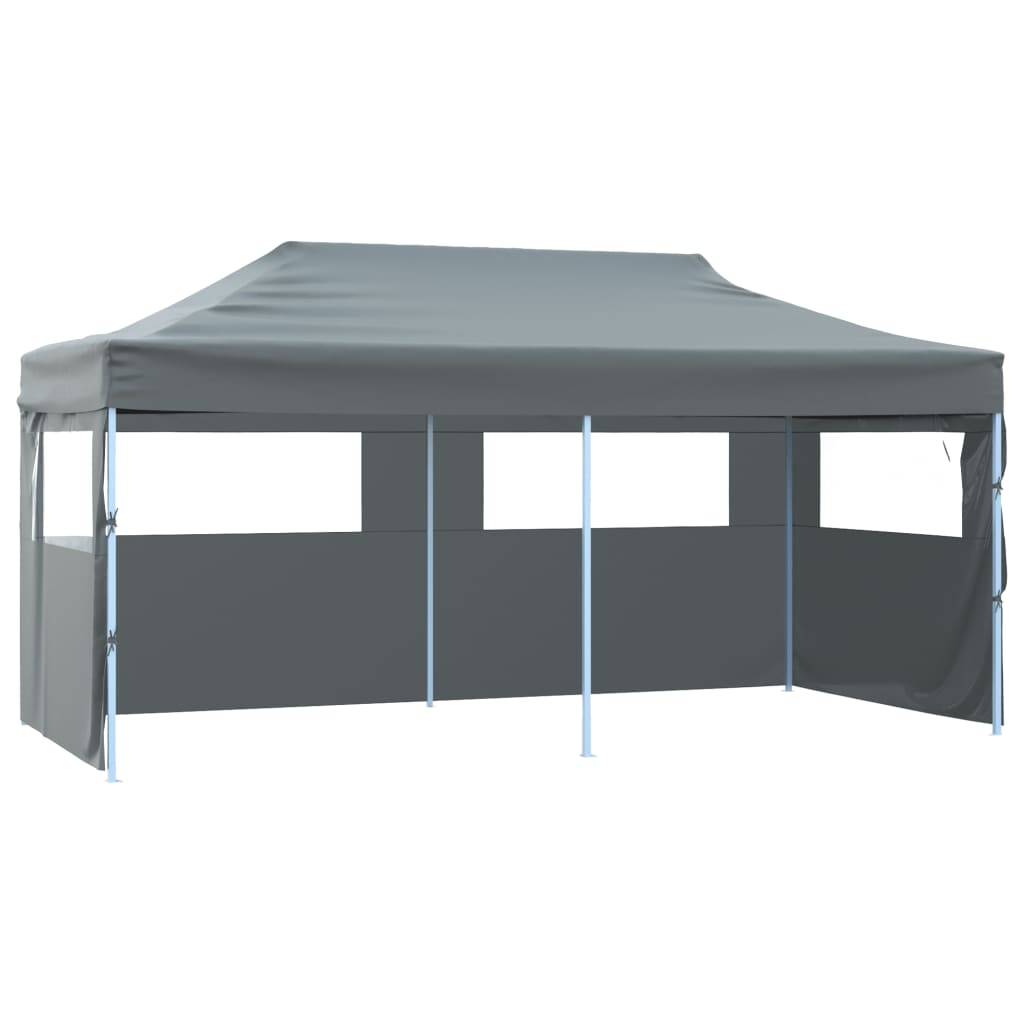 Foldbart Popup Festtelt Med Sidevegger 3X6 M Antrasitt