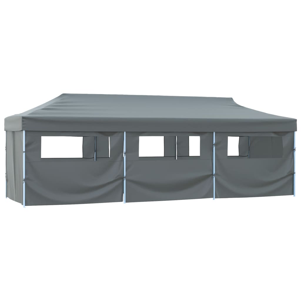 Sammenleggbart Festtelt Popup Med 8 Sidevegger 3X9 M Antrasitt