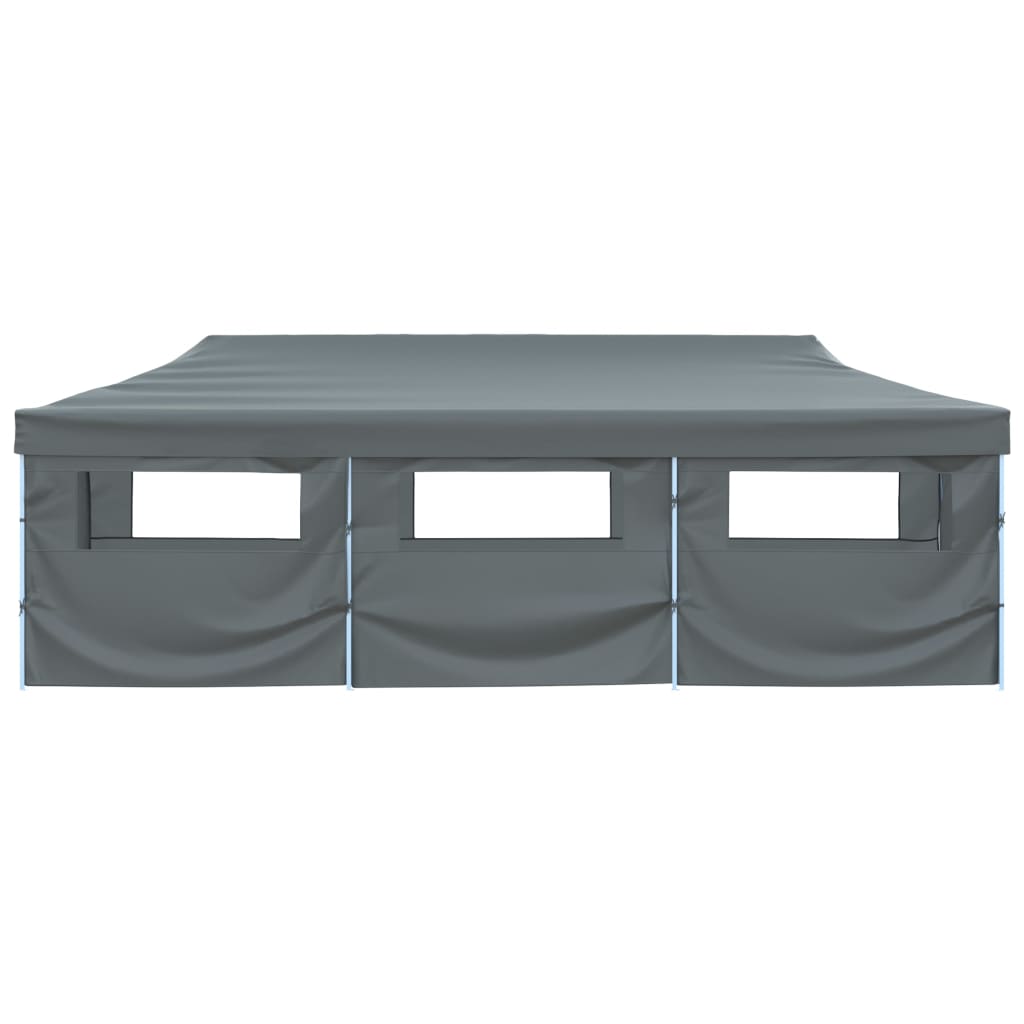 Sammenleggbart Festtelt Popup Med 8 Sidevegger 3X9 M Antrasitt