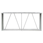 Vedskjul Galvanisert Stål 330X84X152 Cm Grå