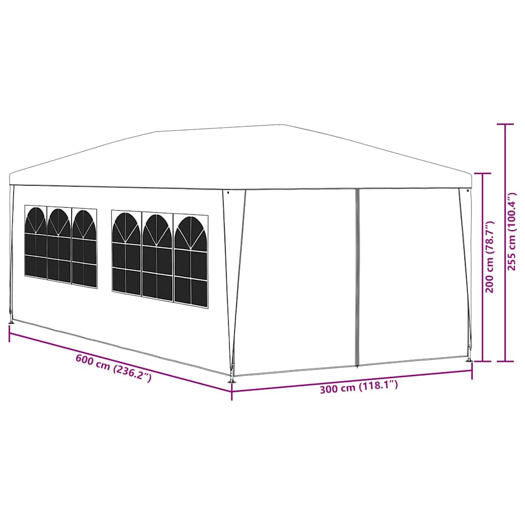 Festtelt 3X6 M Antrasitt