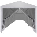 Festtelt Med 10 Sidevegger Av Netting 12X3 M