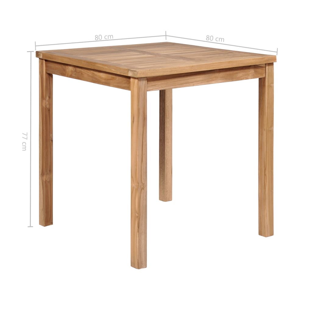Hagebord 80X80X77 Cm Heltre Teak