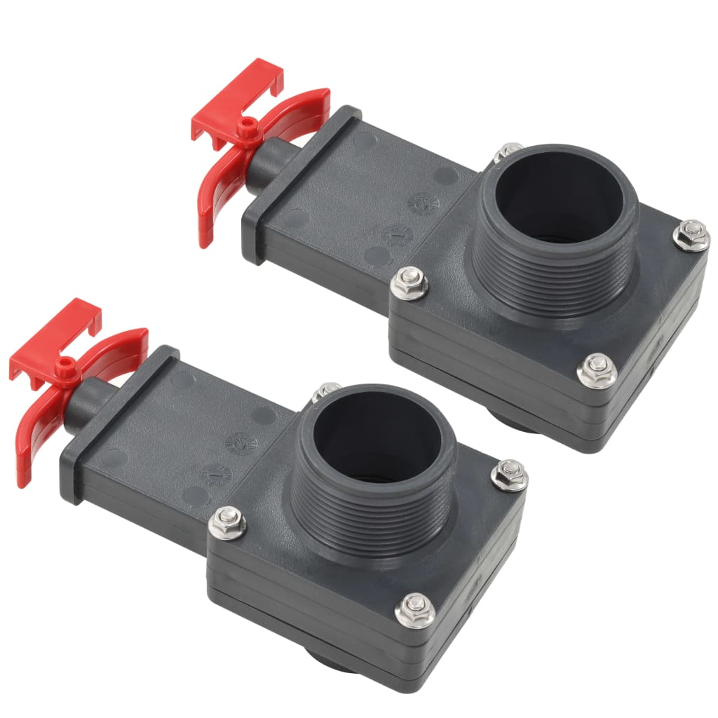 Bassengportventil 2 Stk 1,5&quot;