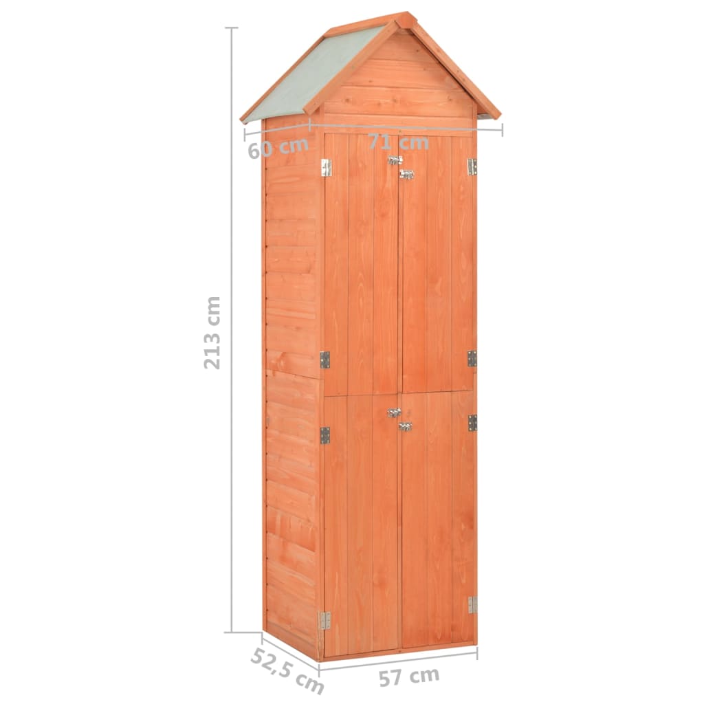 Hageskjul 71X60X213 Cm Tre