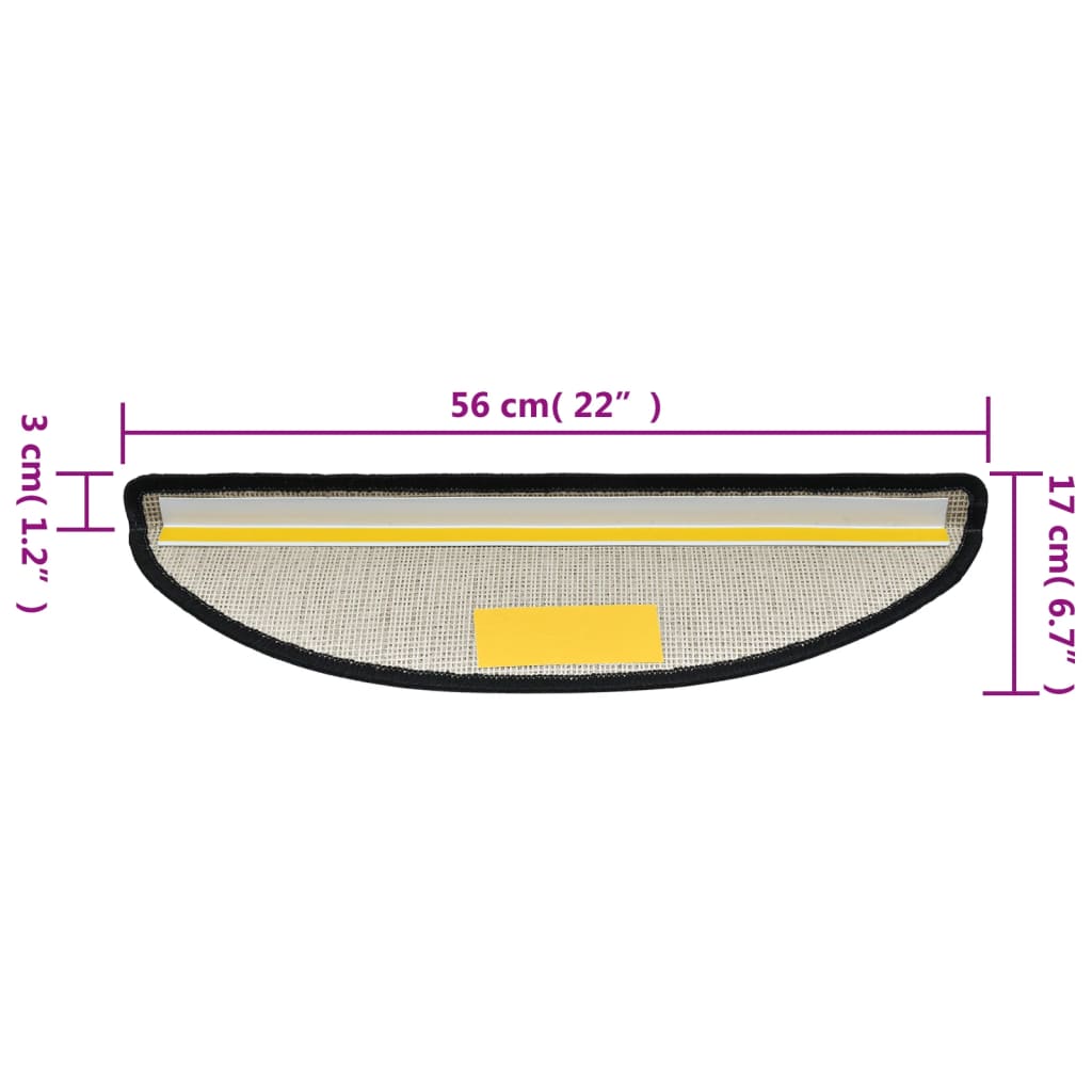 Trappematte Antrasitt 15 Stk 56X17X3 Cm