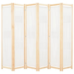 Romdeler 6 Paneler Krem 240X170X4 Cm Stoff