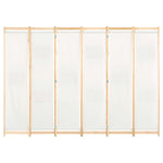 Romdeler 6 Paneler Krem 240X170X4 Cm Stoff