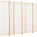 Romdeler 6 Paneler Krem 240X170X4 Cm Stoff