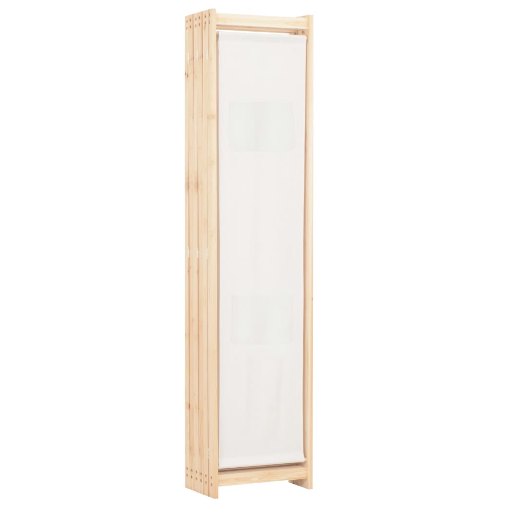 Romdeler 6 Paneler Krem 240X170X4 Cm Stoff