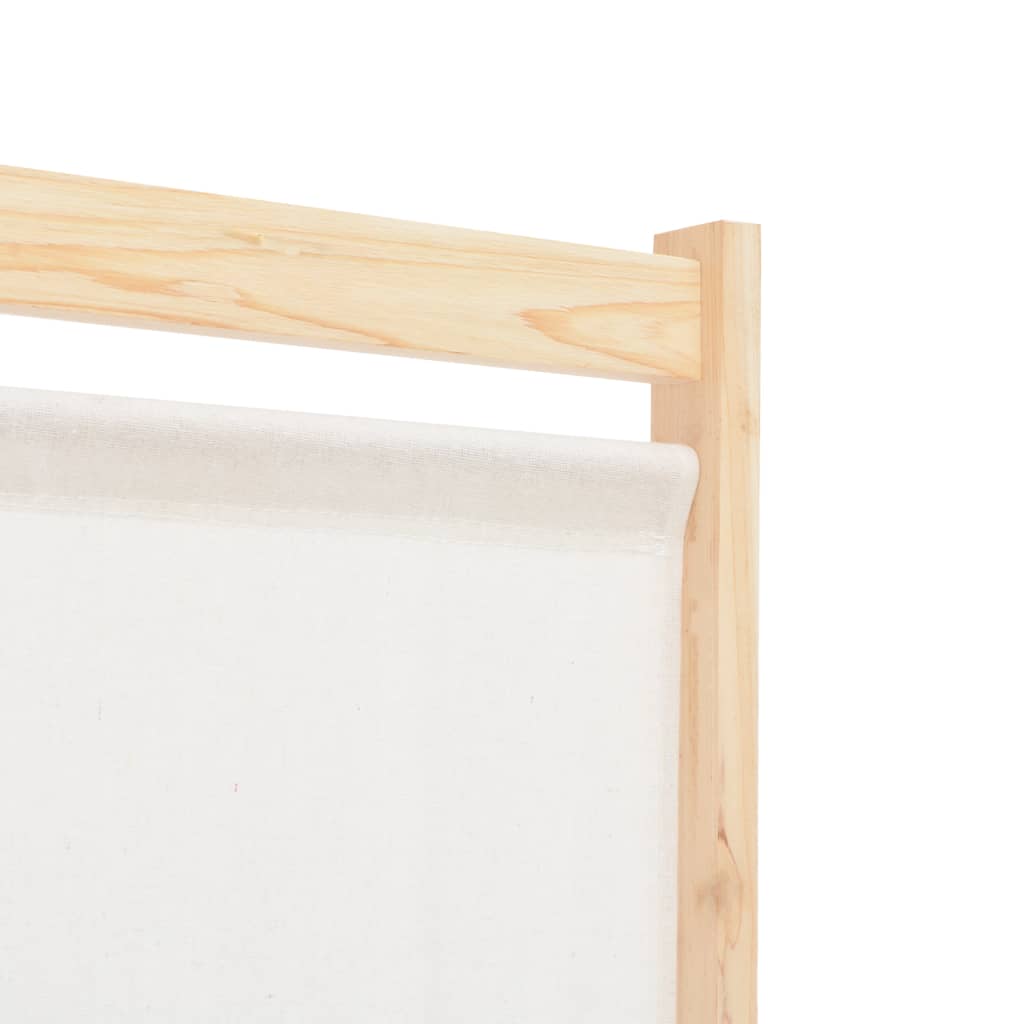Romdeler 6 Paneler Krem 240X170X4 Cm Stoff