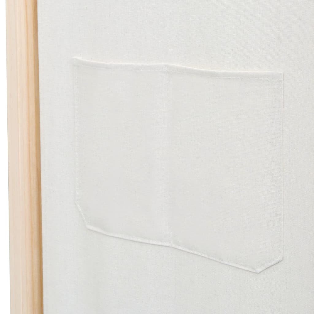 Romdeler 6 Paneler Krem 240X170X4 Cm Stoff
