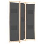 Romdeler 3 Paneler Grå 120X170X4 Cm Stoff