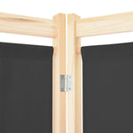 Romdeler 4 Paneler Grå 160X170X4 Cm Stoff