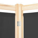Romdeler 5 Paneler Grå 200X170X4 Cm Stoff