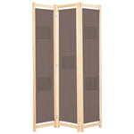 Romdeler 3 Paneler Brun 120X170X4 Cm Stoff