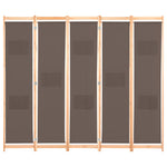 Romdeler 5 Paneler Brun 200X170X4 Cm Stoff