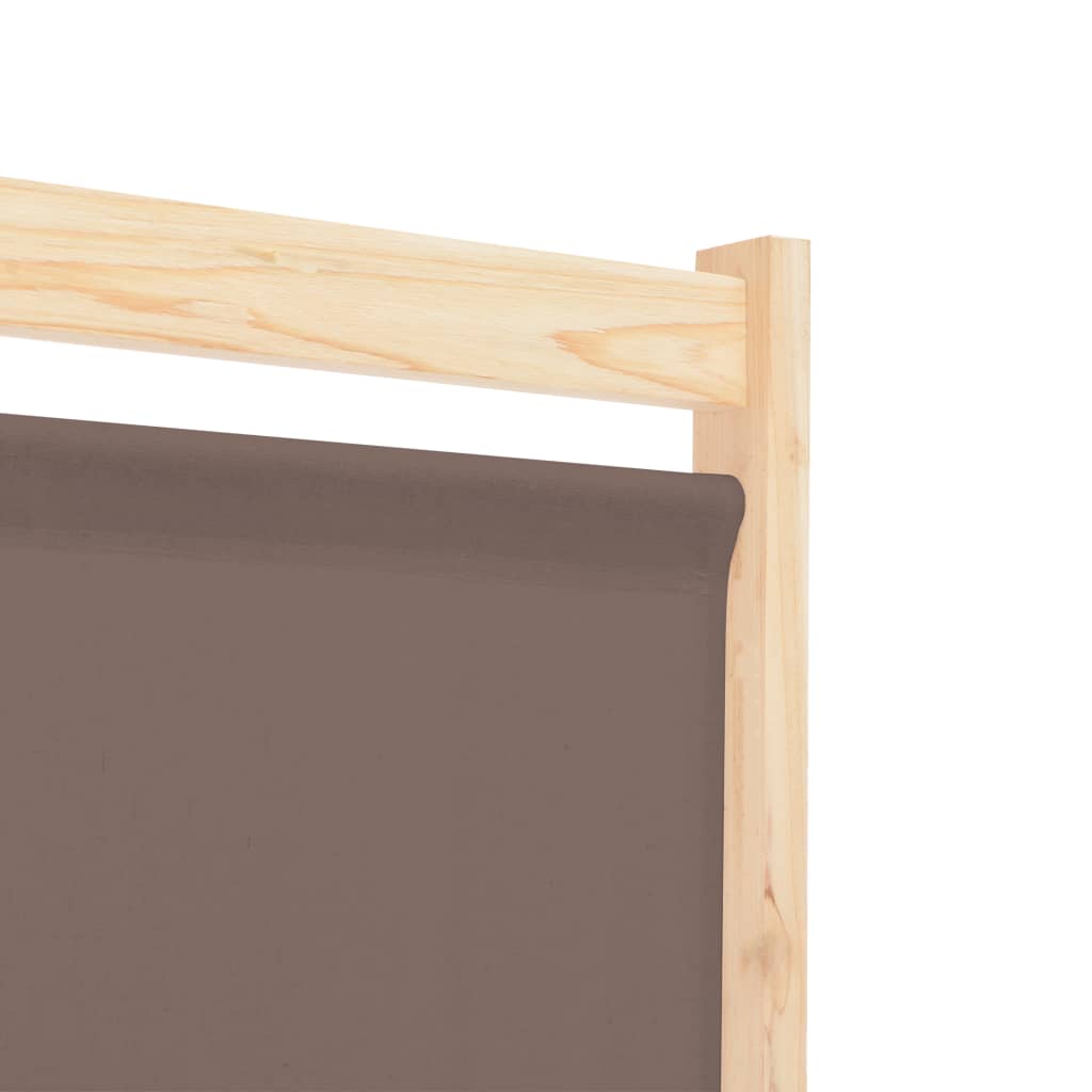 Romdeler 5 Paneler Brun 200X170X4 Cm Stoff