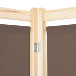 Romdeler 6 Paneler Brun 240X170X4 Cm Stoff