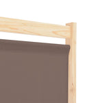Romdeler 6 Paneler Brun 240X170X4 Cm Stoff