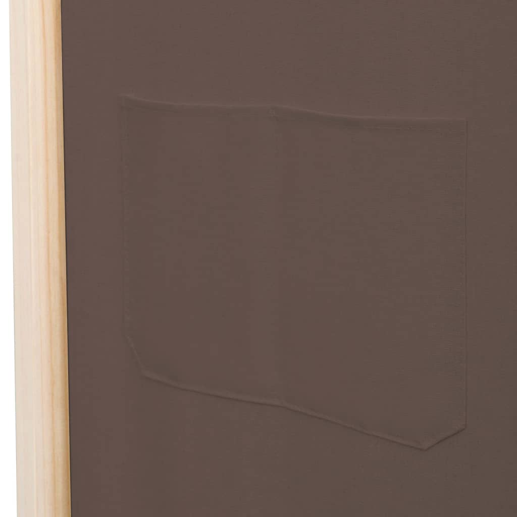 Romdeler 6 Paneler Brun 240X170X4 Cm Stoff