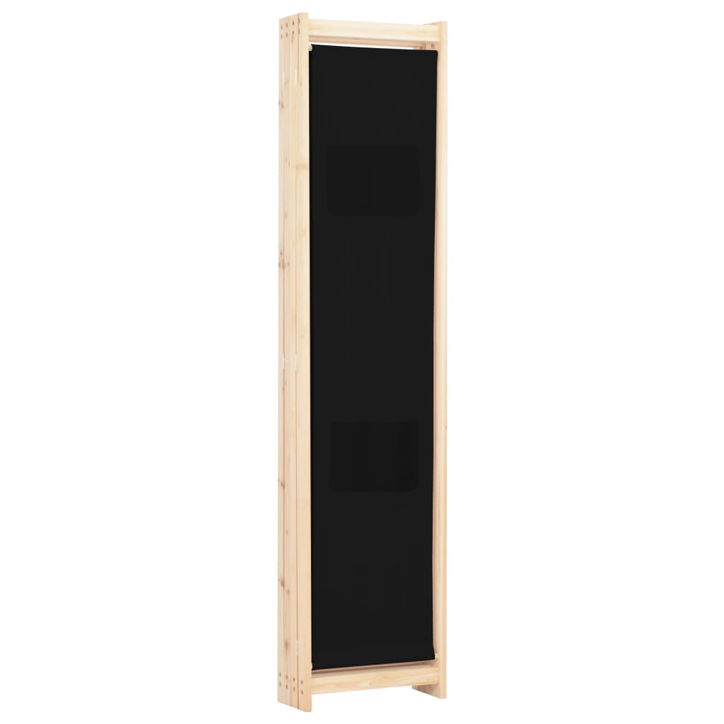 Romdeler 4 Paneler Svart 160X170X4 Cm Stoff