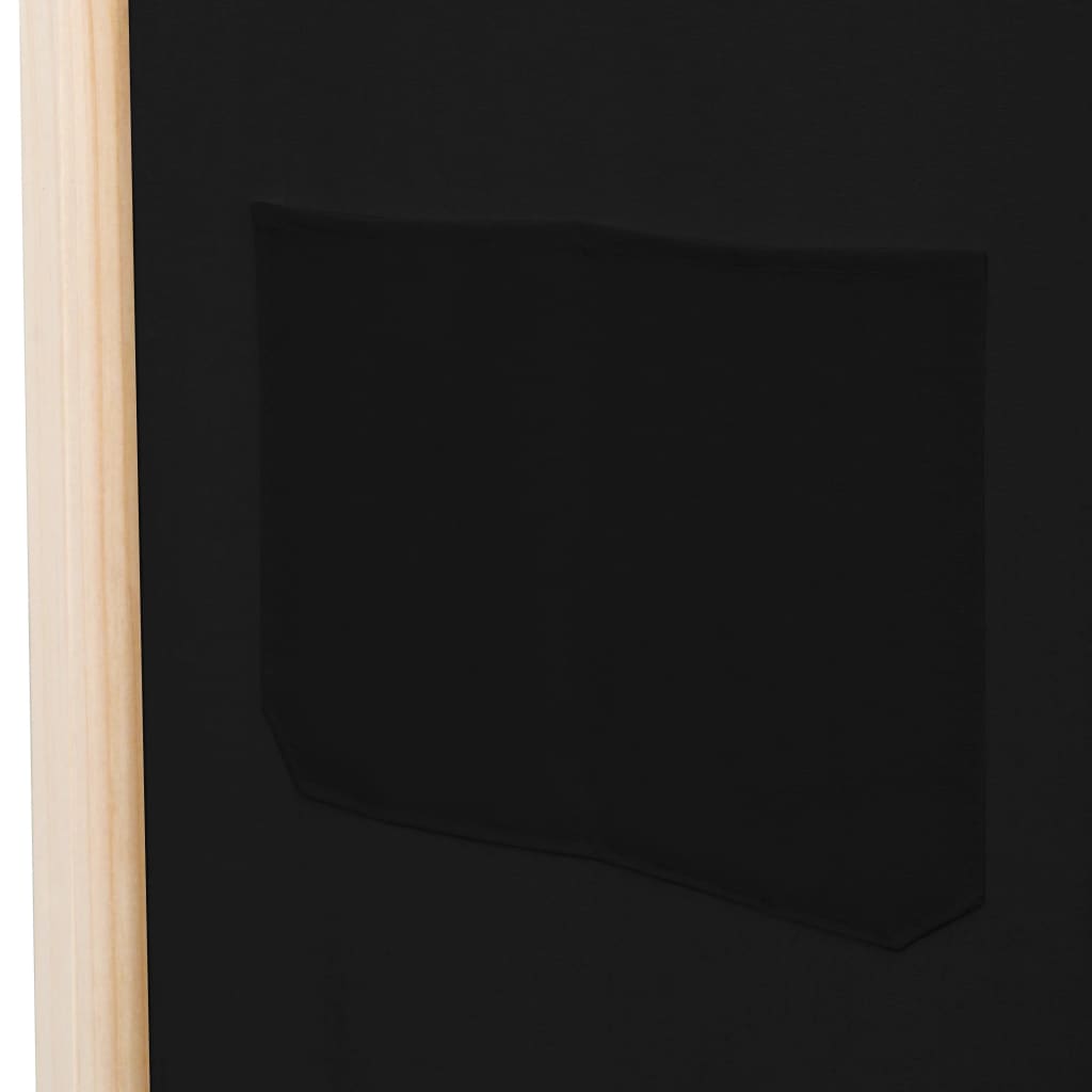 Romdeler 4 Paneler Svart 160X170X4 Cm Stoff