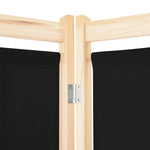Romdeler 6 Paneler Svart 240X170X4 Cm Stoff