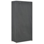 Garderobeskap 3 Etasjer Grå 79X40X170 Cm Stoff