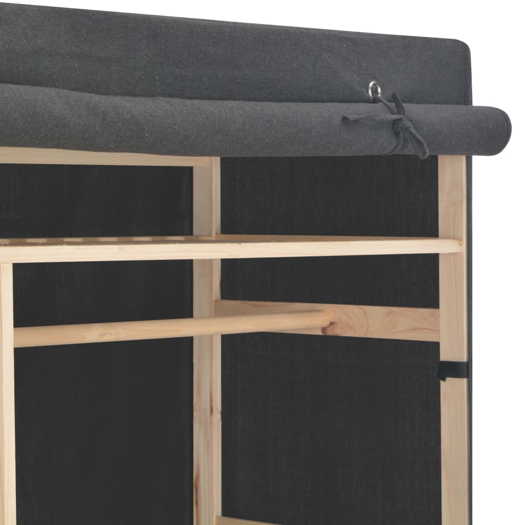 Garderobeskap Grå 110X40X170 Cm Stoff