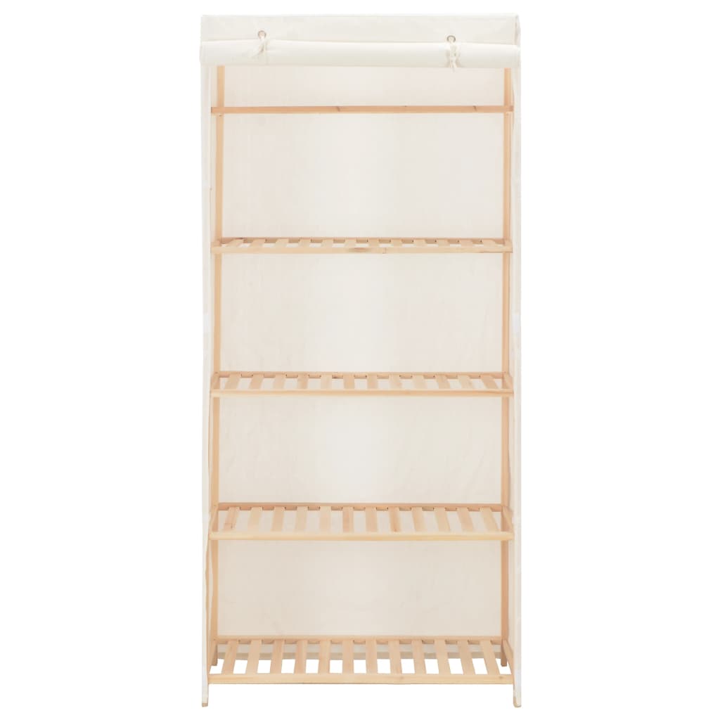 Garderobeskap Hvit 79X40X170 Cm Stoff