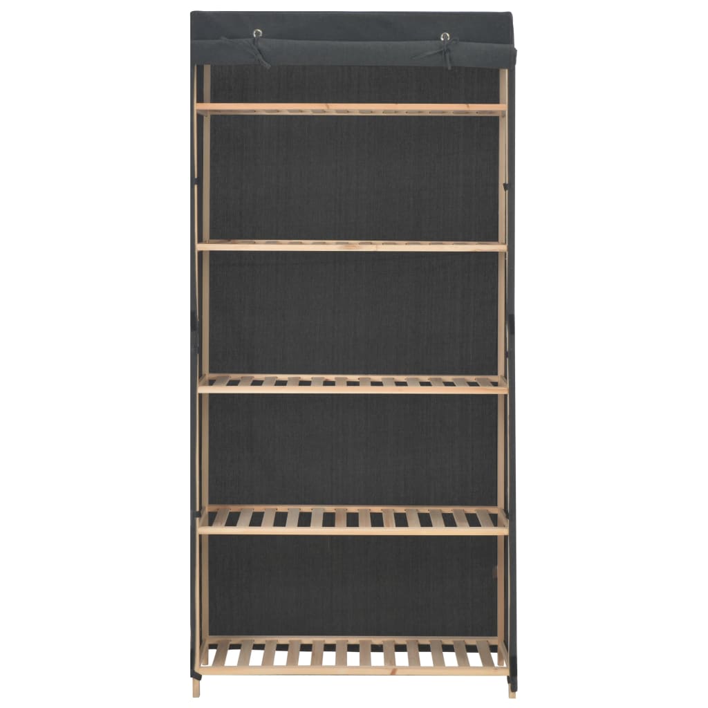 Garderobeskap Grå 79X40X170 Cm Stoff