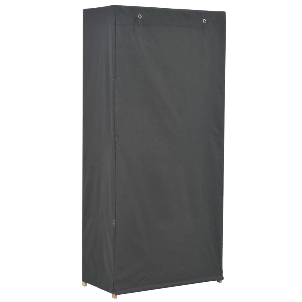 Garderobeskap Grå 79X40X170 Cm Stoff