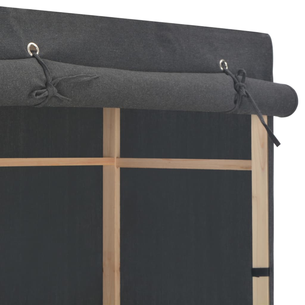 Garderobeskap Grå 79X40X170 Cm Stoff