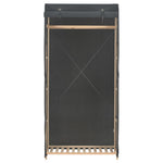 Garderobeskap Grå 79X40X170 Cm Stoff