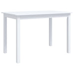 Spisebord Hvit 114X71X75 Cm Heltre Gummitre