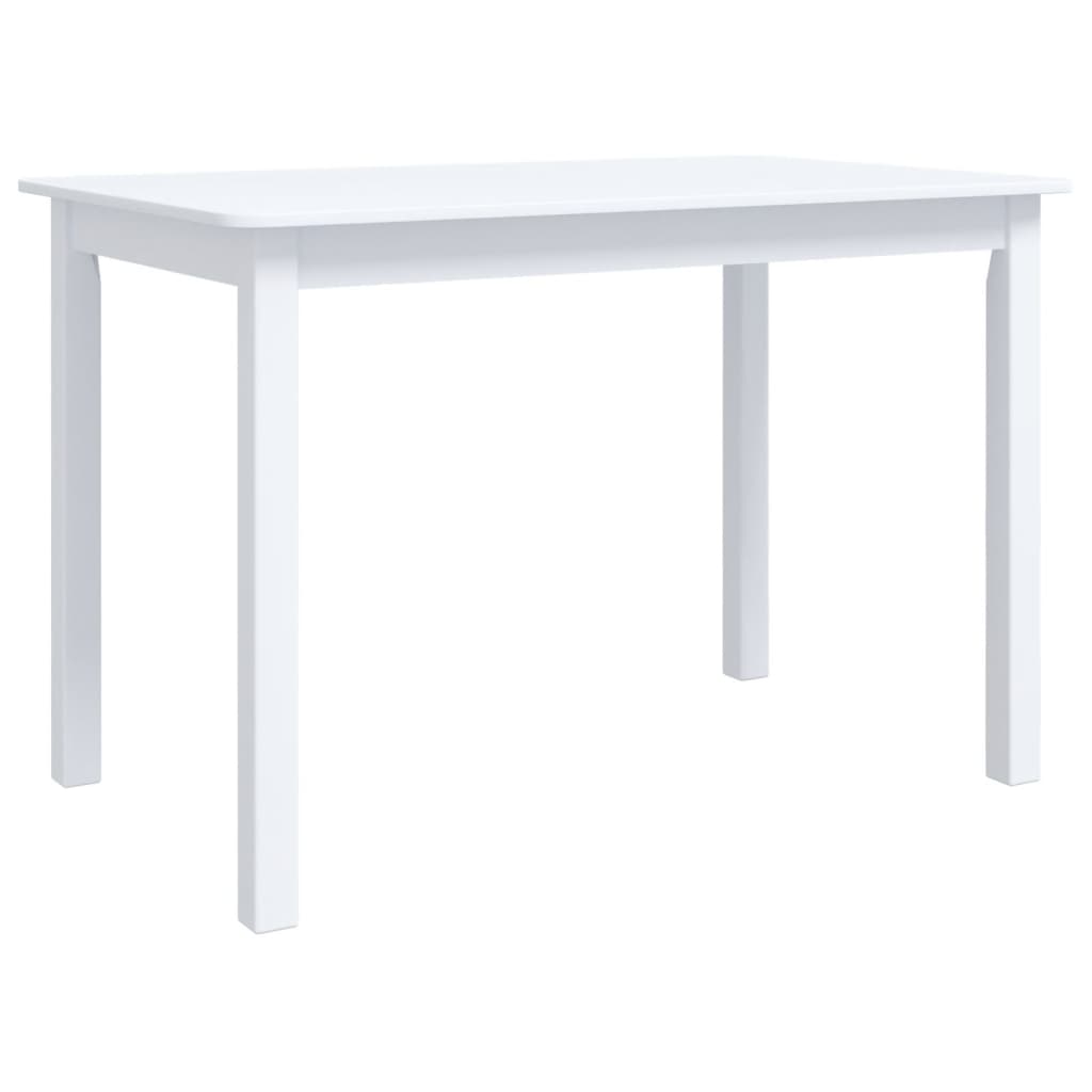 Spisebord Hvit 114X71X75 Cm Heltre Gummitre