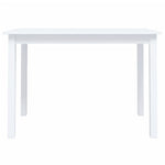 Spisebord Hvit 114X71X75 Cm Heltre Gummitre
