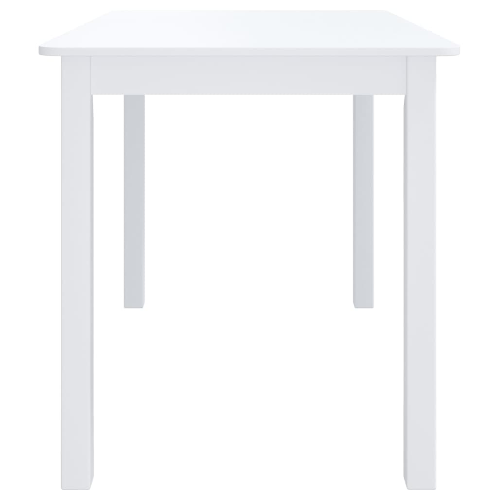Spisebord Hvit 114X71X75 Cm Heltre Gummitre