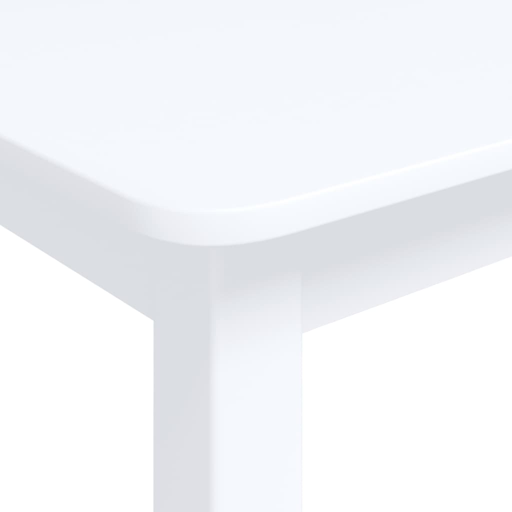Spisebord Hvit 114X71X75 Cm Heltre Gummitre