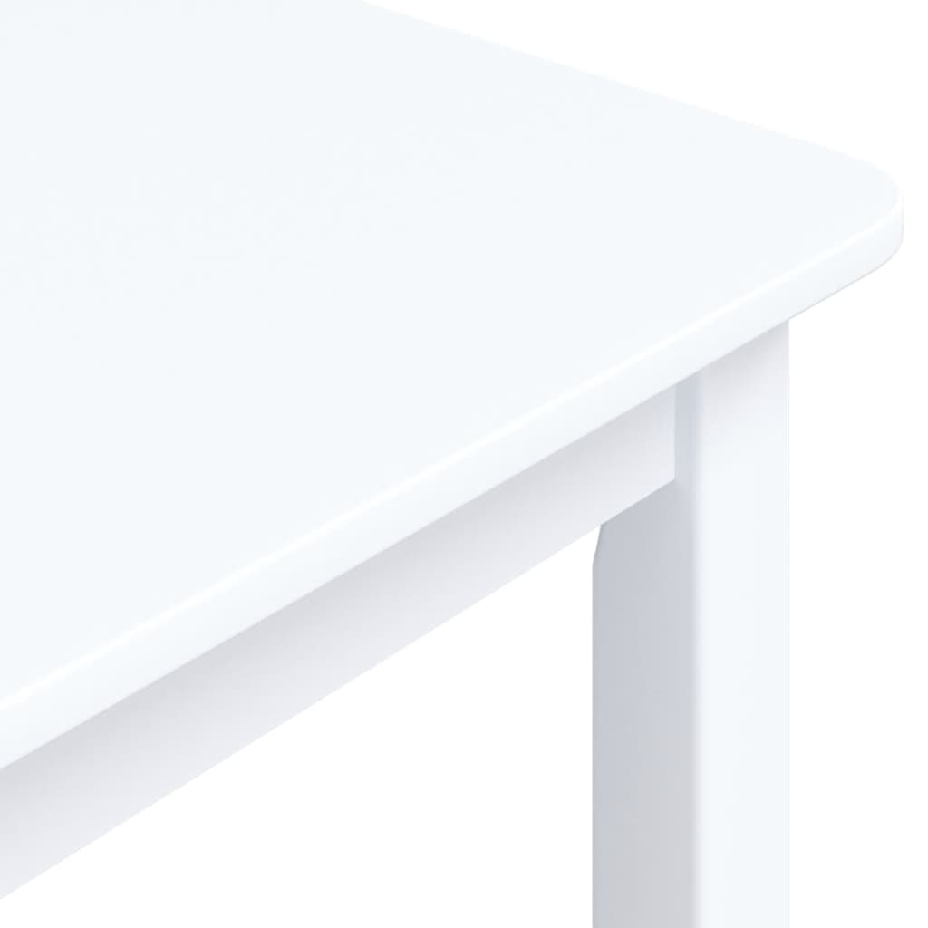Spisebord Hvit 114X71X75 Cm Heltre Gummitre