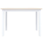 Spisebord Hvit Og Brun 114X71X75 Cm Heltre Gummitre