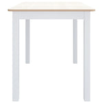 Spisebord Hvit Og Brun 114X71X75 Cm Heltre Gummitre