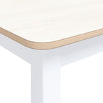 Spisebord Hvit Og Brun 114X71X75 Cm Heltre Gummitre
