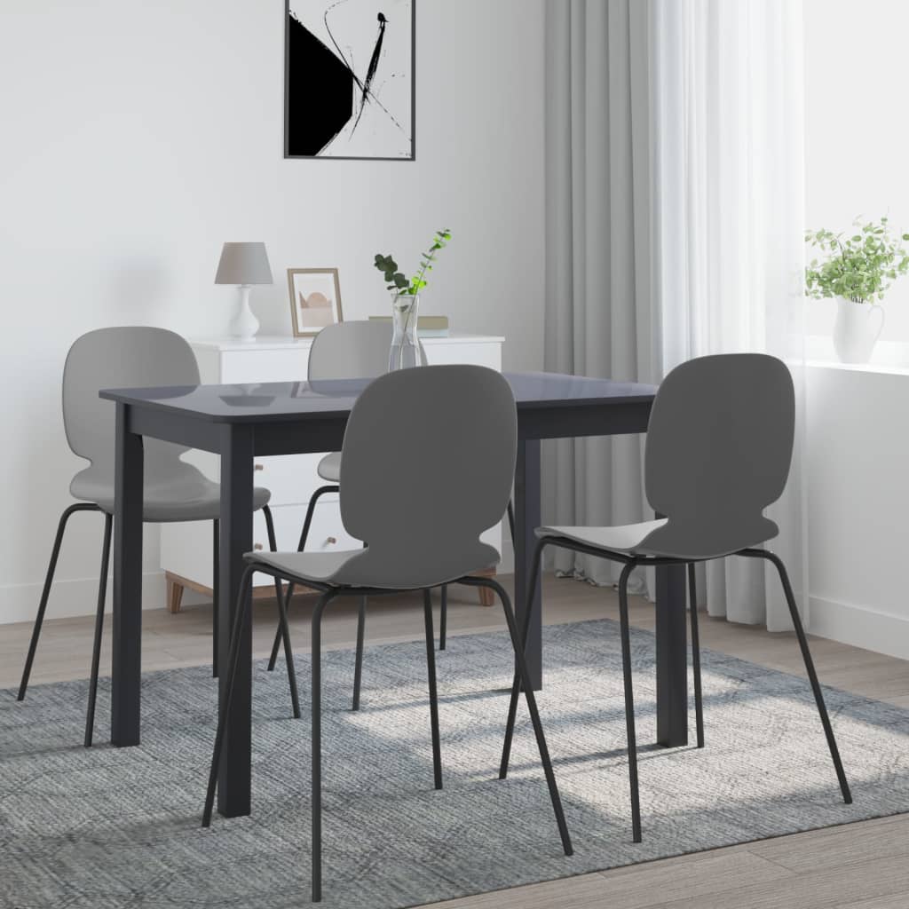 Spisebord Svart 114X71X75 Cm Heltre Gummitre