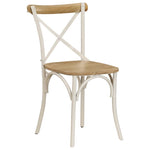 Krysstoler 2 Stk Hvit Heltre Mango